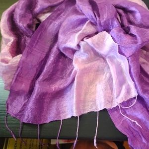 purple ombre silk scarf
